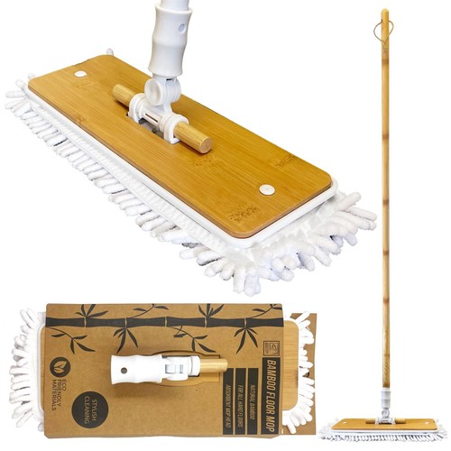 Microfibre mop bamboo head - microfibre,
