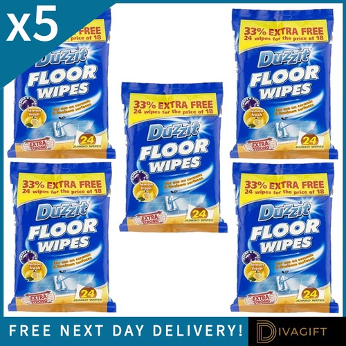 Duzzit floor wipes lemon - 5, x